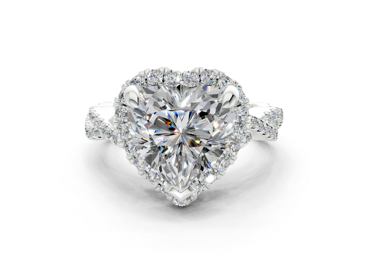 The Twist Halo Engagement Ring