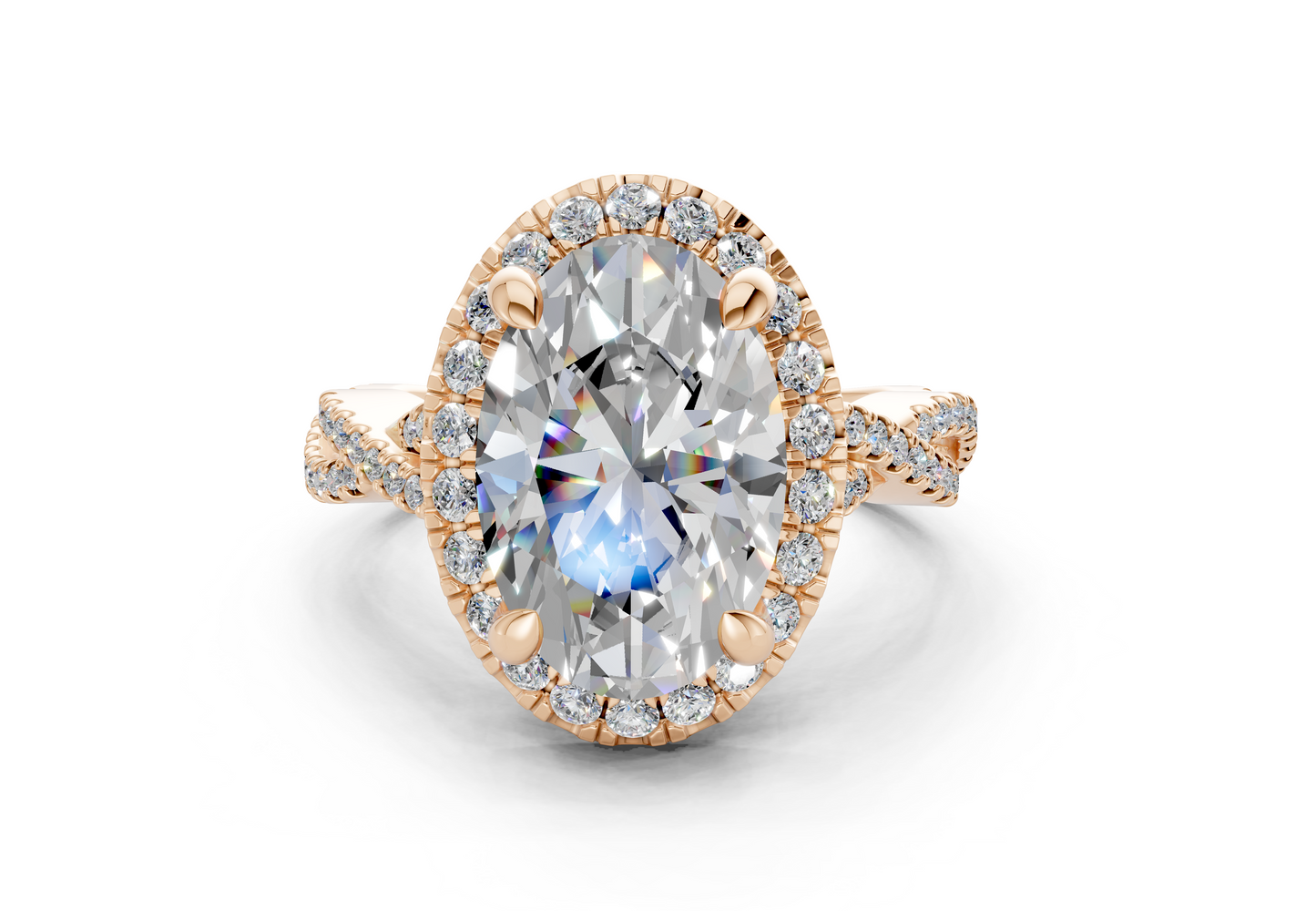 The Twist Halo Engagement Ring
