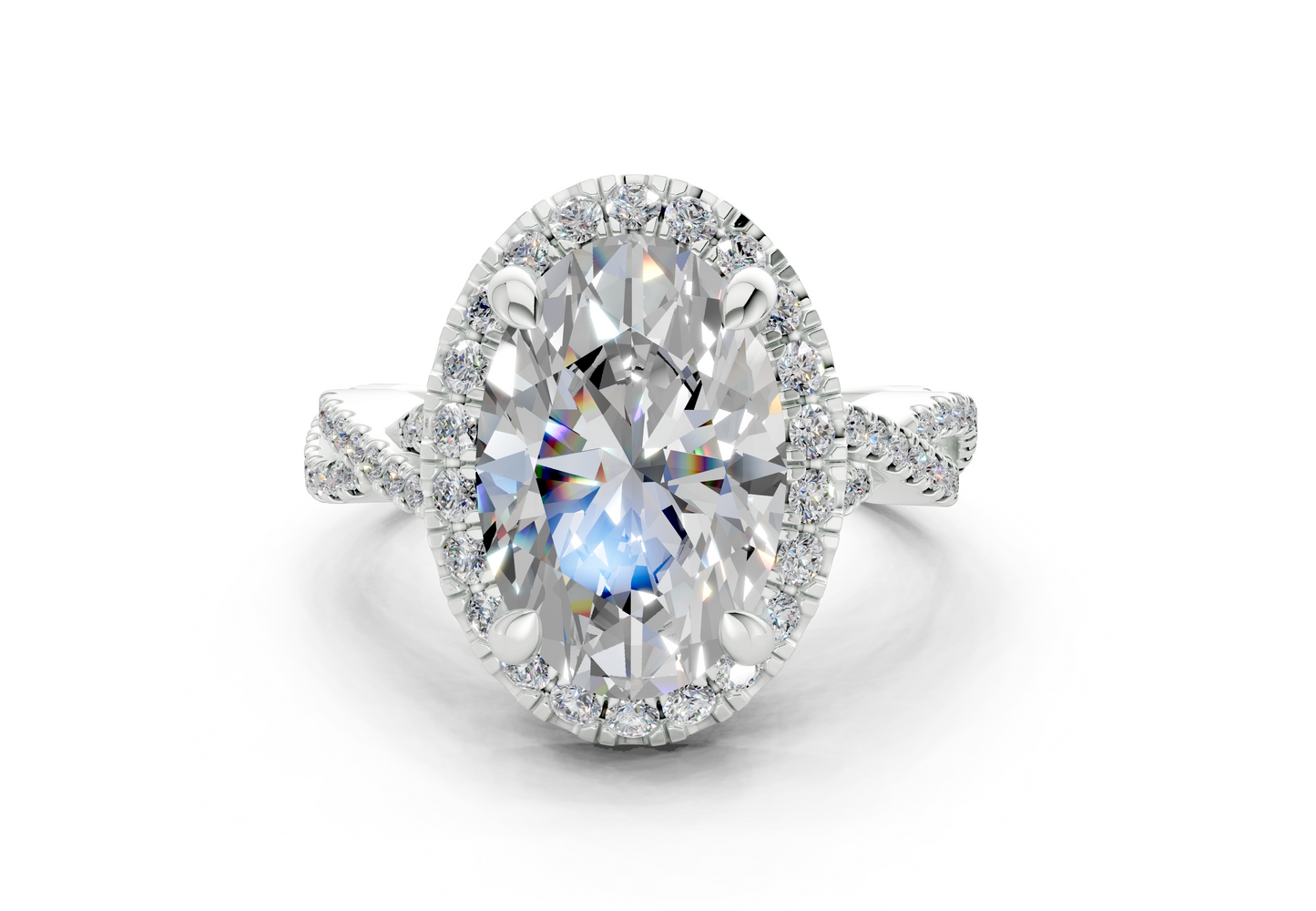 The Twist Halo Engagement Ring