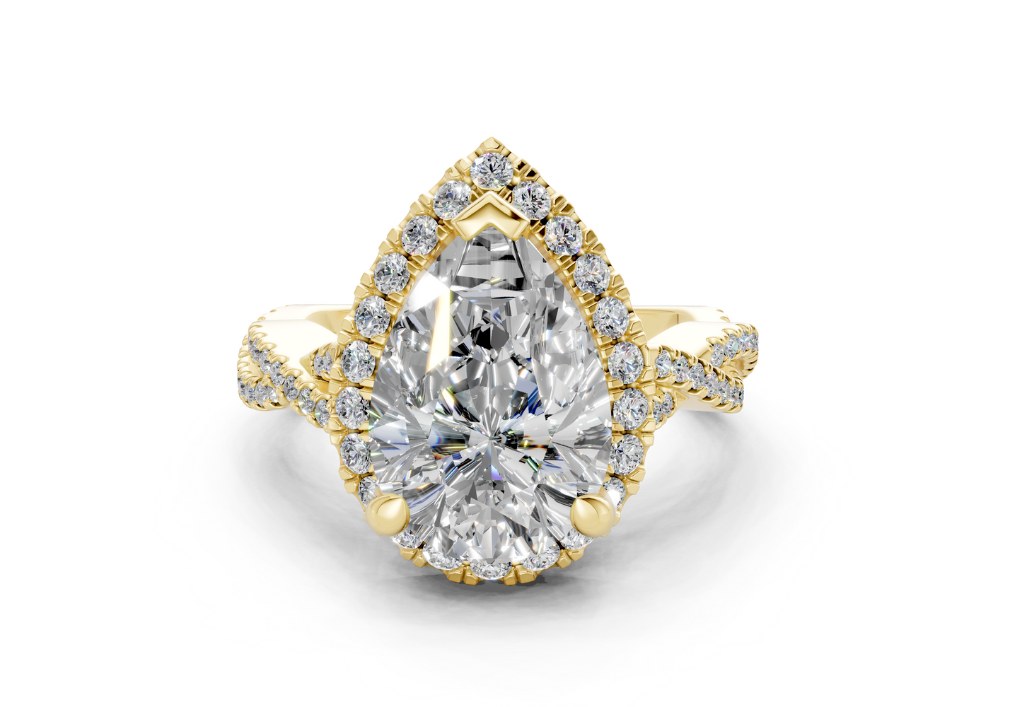 The Twist Halo Engagement Ring