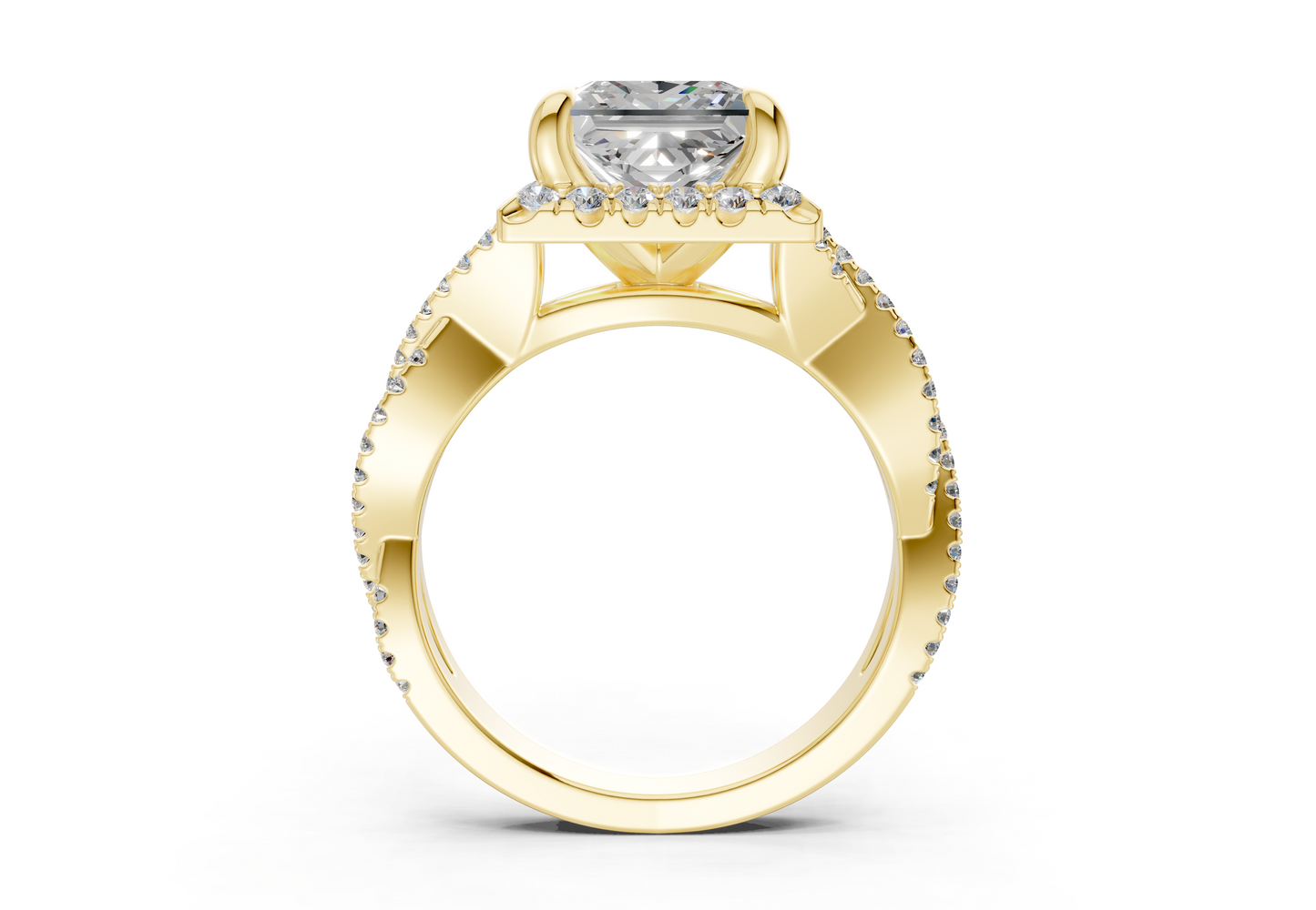 The Twist Halo Engagement Ring
