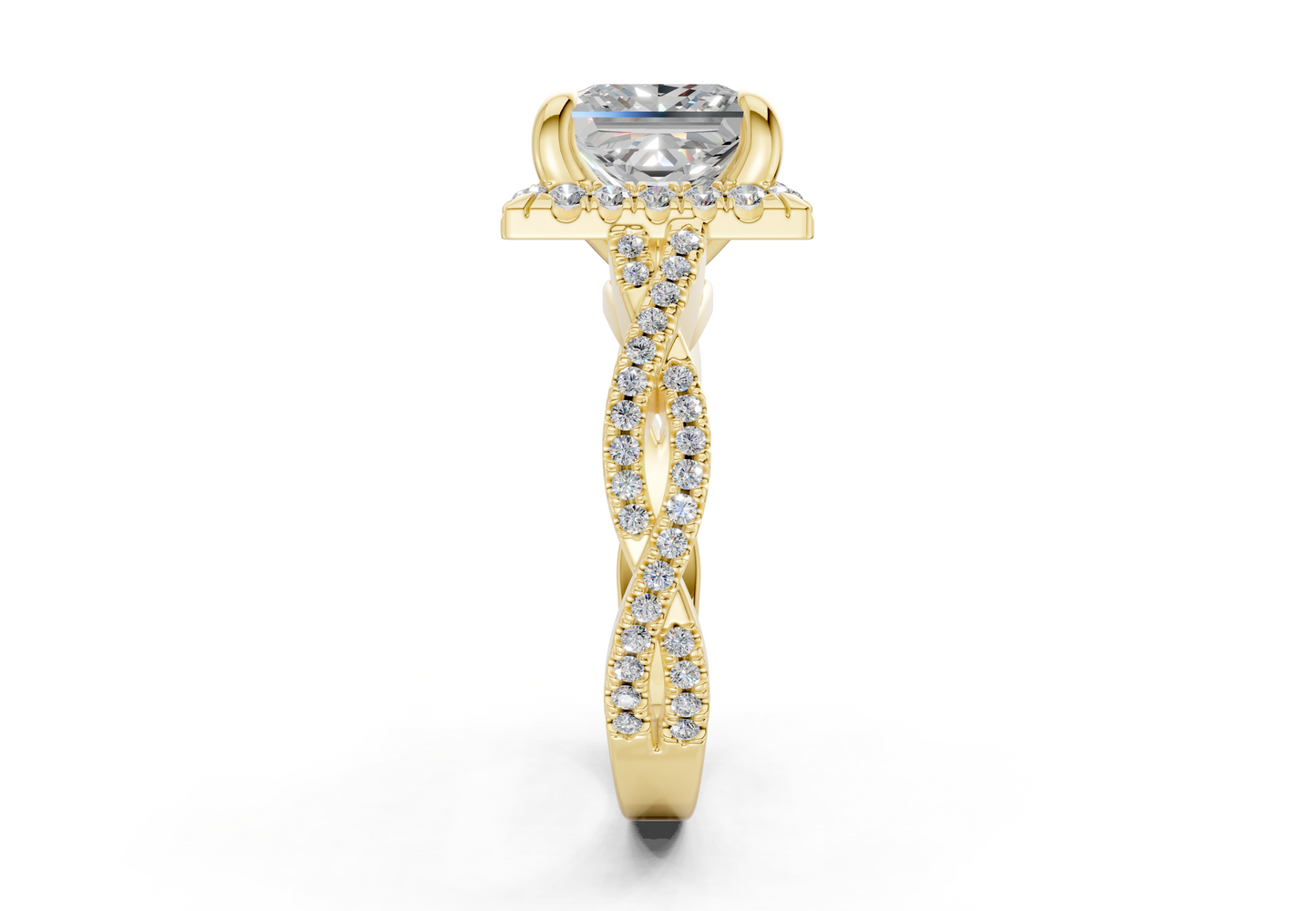The Twist Halo Engagement Ring