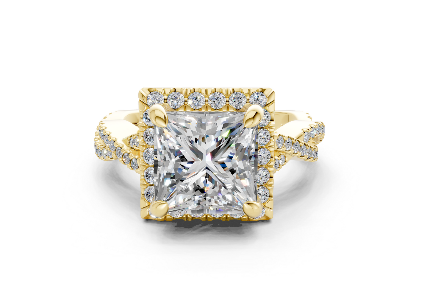 The Twist Halo Engagement Ring