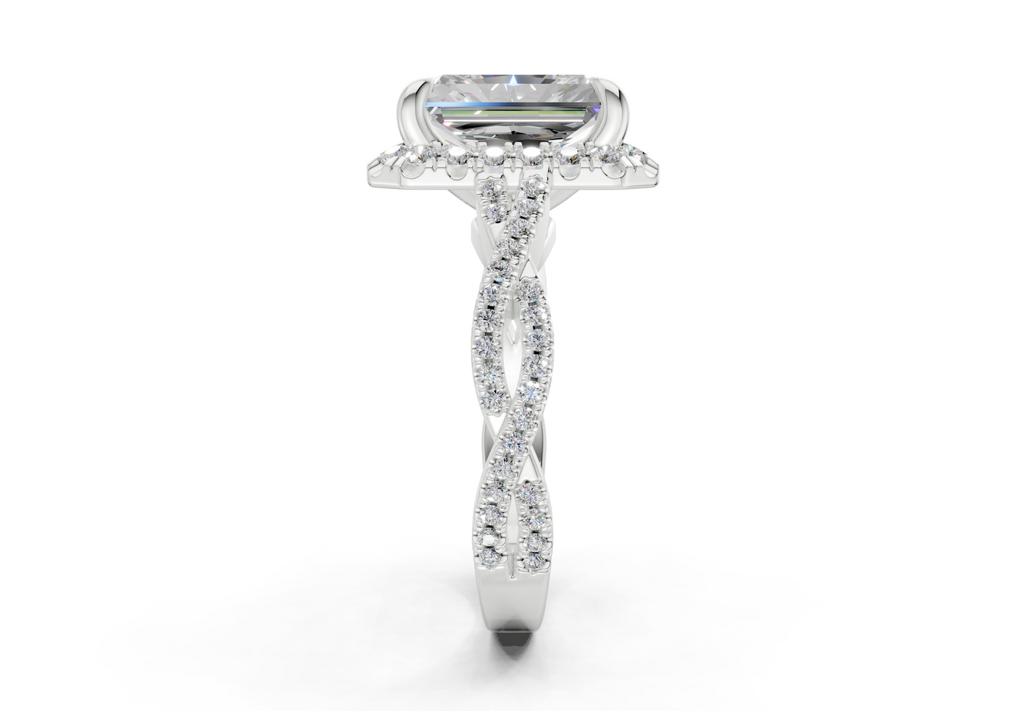 The Twist Halo Engagement Ring