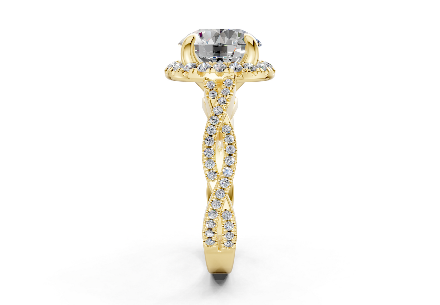 The Twist Halo Engagement Ring