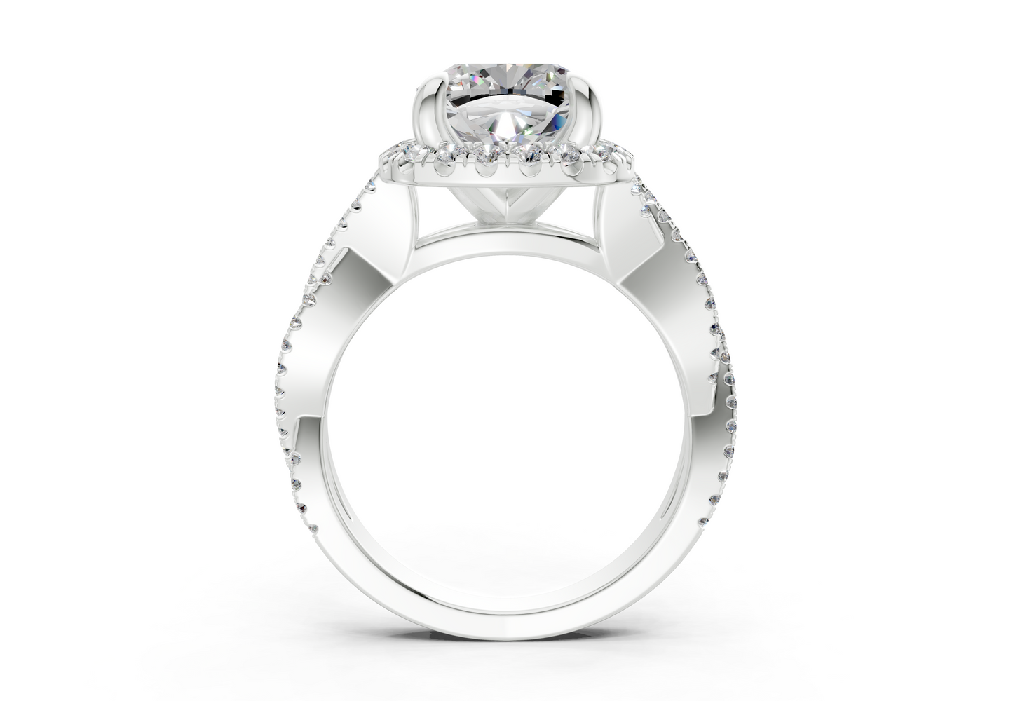 The Twist Halo Engagement Ring