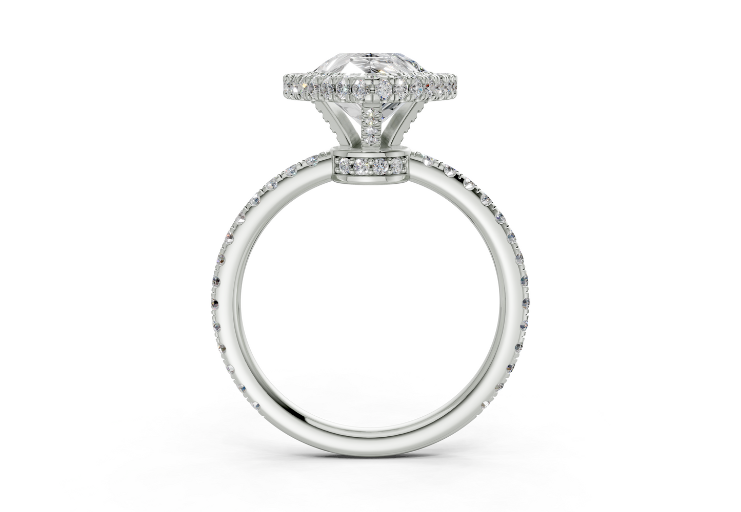 The Majestic Halo Engagement Ring