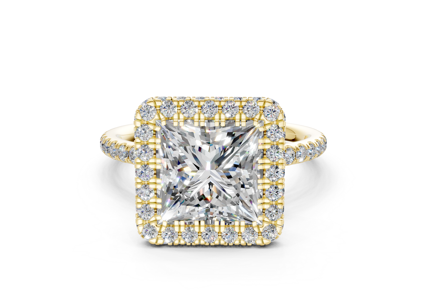 The Majestic Halo Engagement Ring