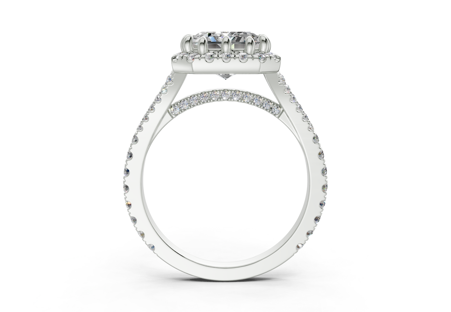 The Bleeker Halo Engagement Ring