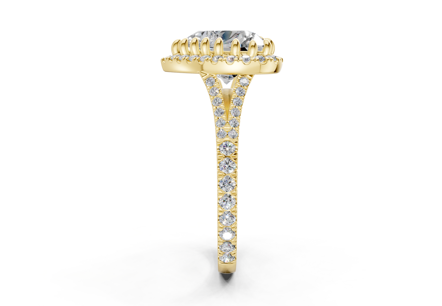 The Bleeker Halo Engagement Ring