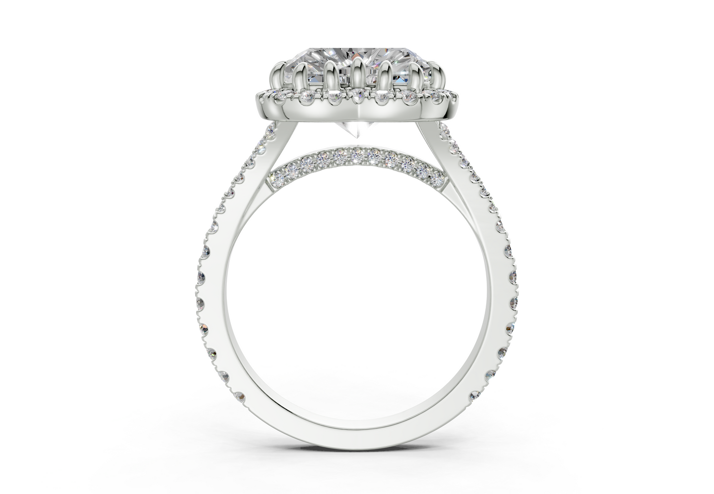 The Bleeker Halo Engagement Ring