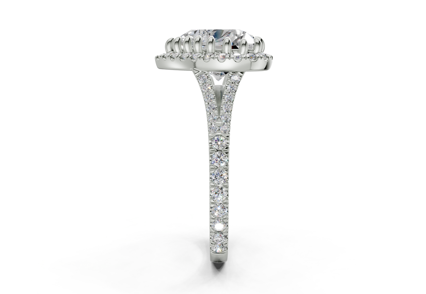 The Bleeker Halo Engagement Ring