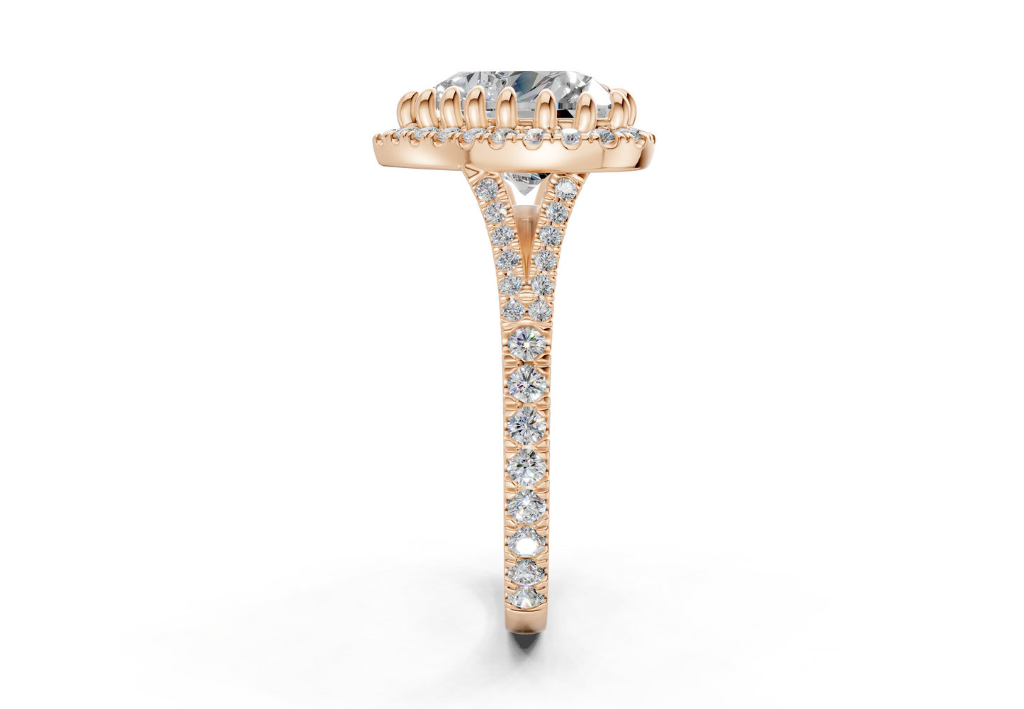 The Bleeker Halo Engagement Ring