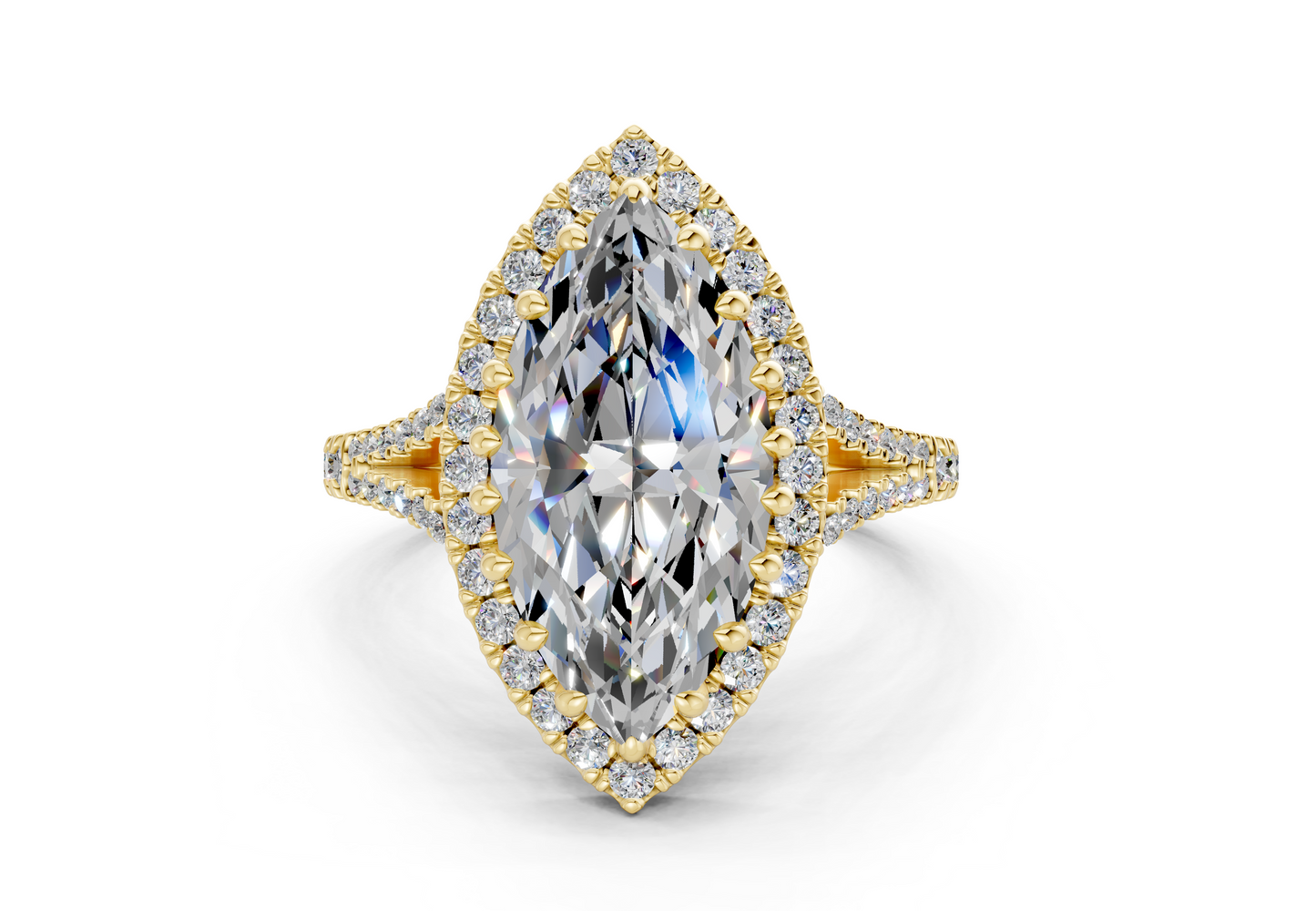 The Bleeker Halo Engagement Ring