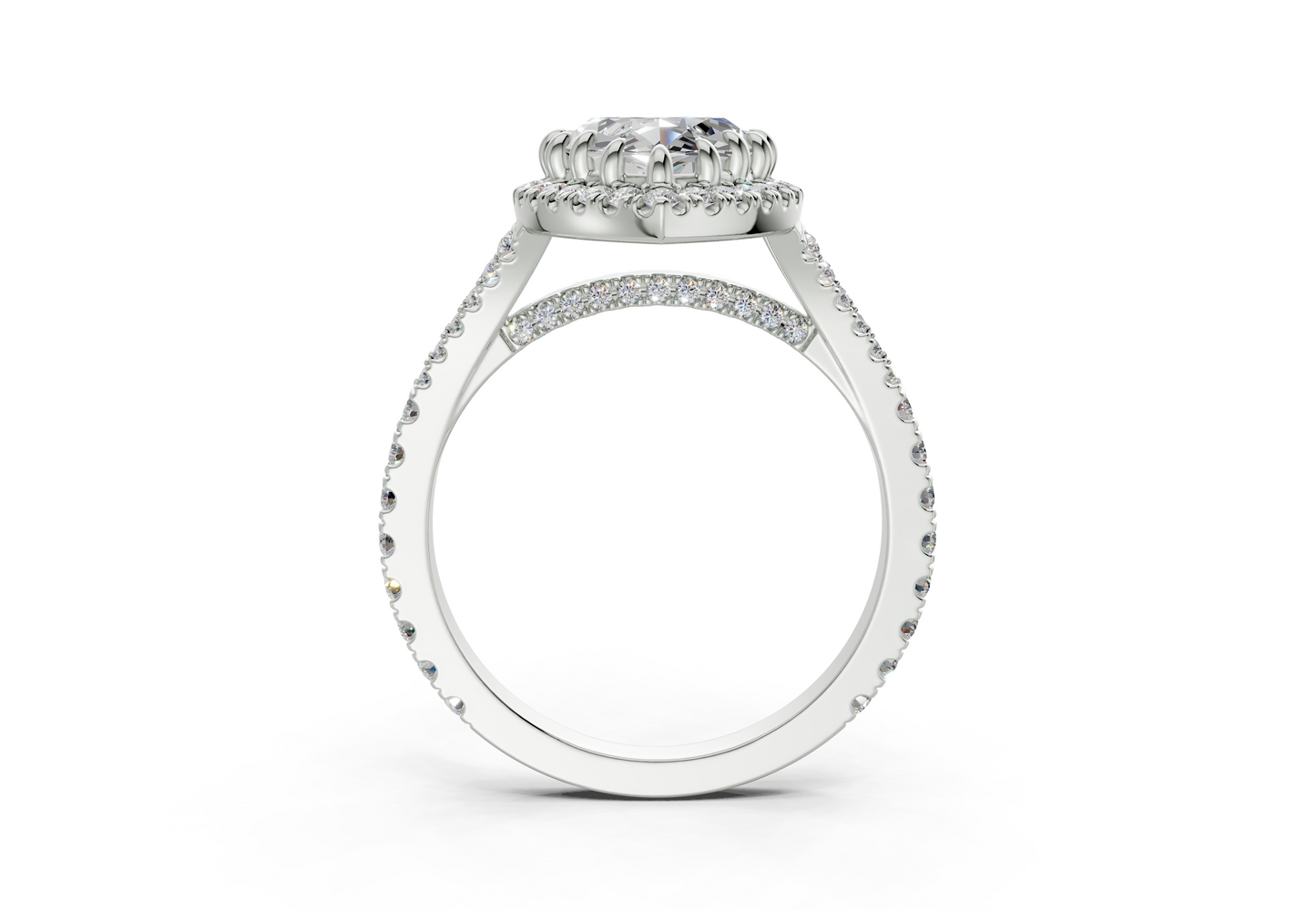 The Bleeker Halo Engagement Ring
