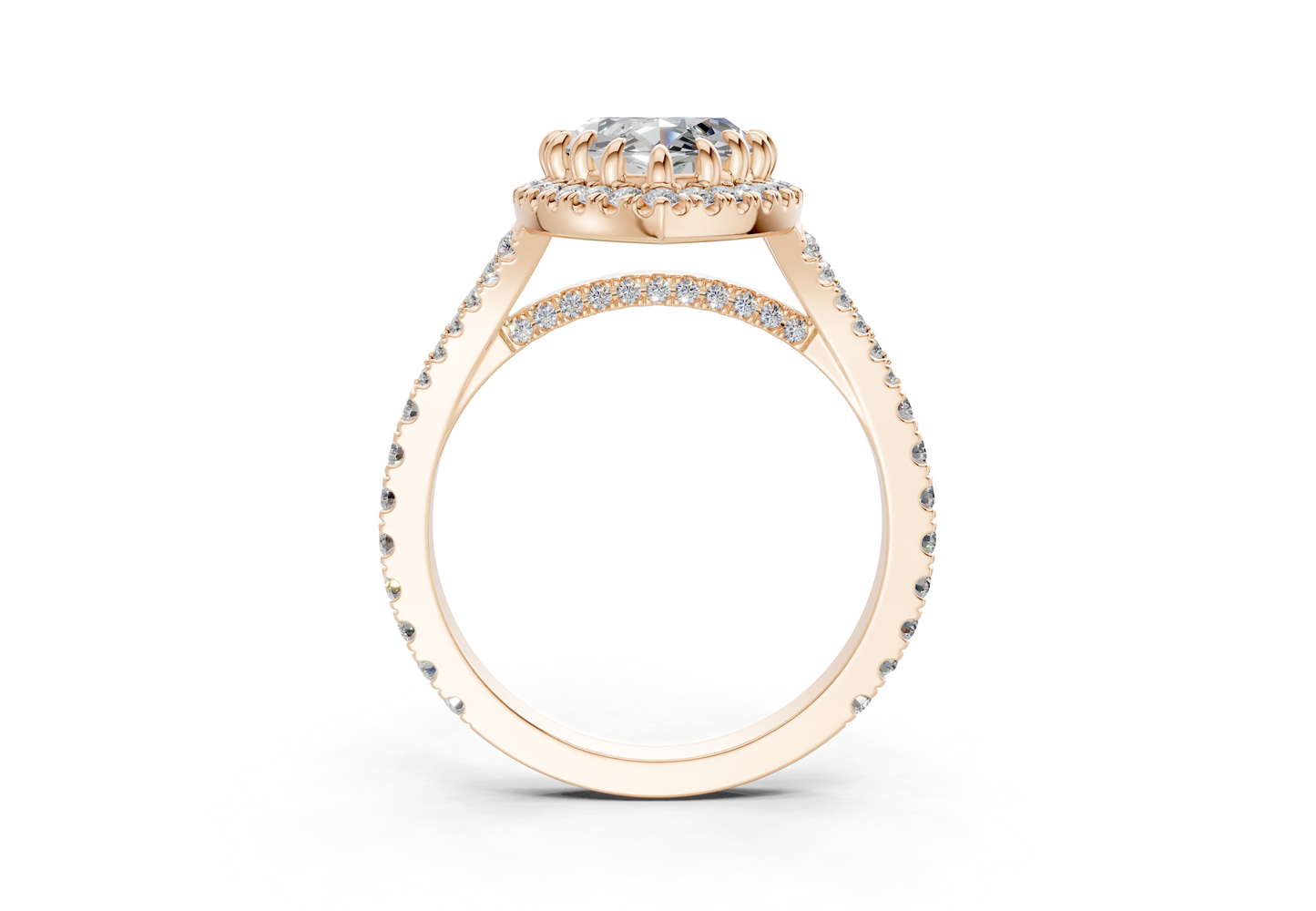 The Bleeker Halo Engagement Ring
