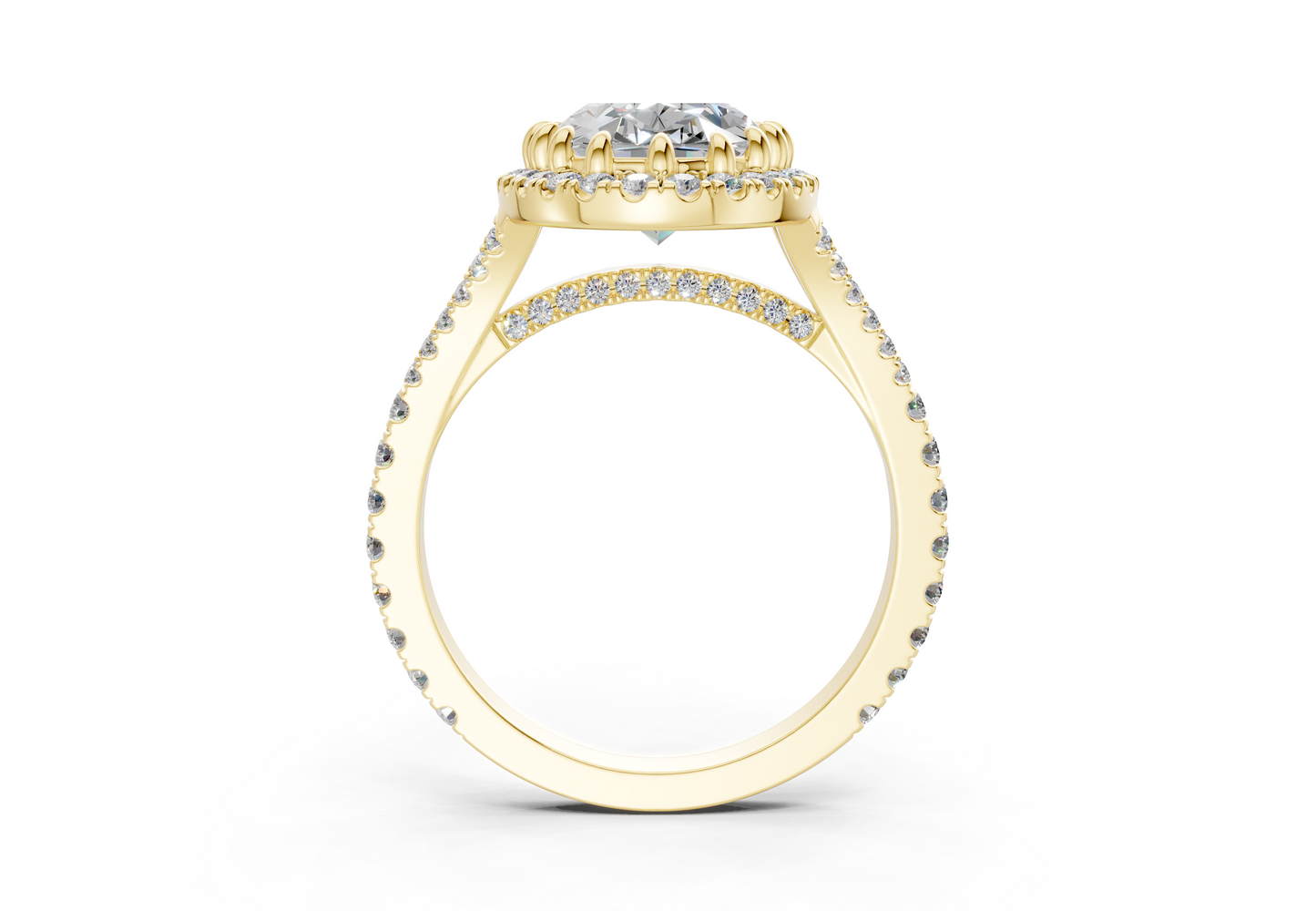The Bleeker Halo Engagement Ring