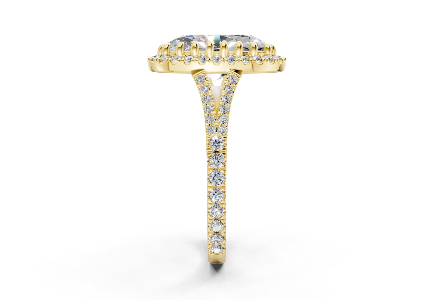 The Bleeker Halo Engagement Ring