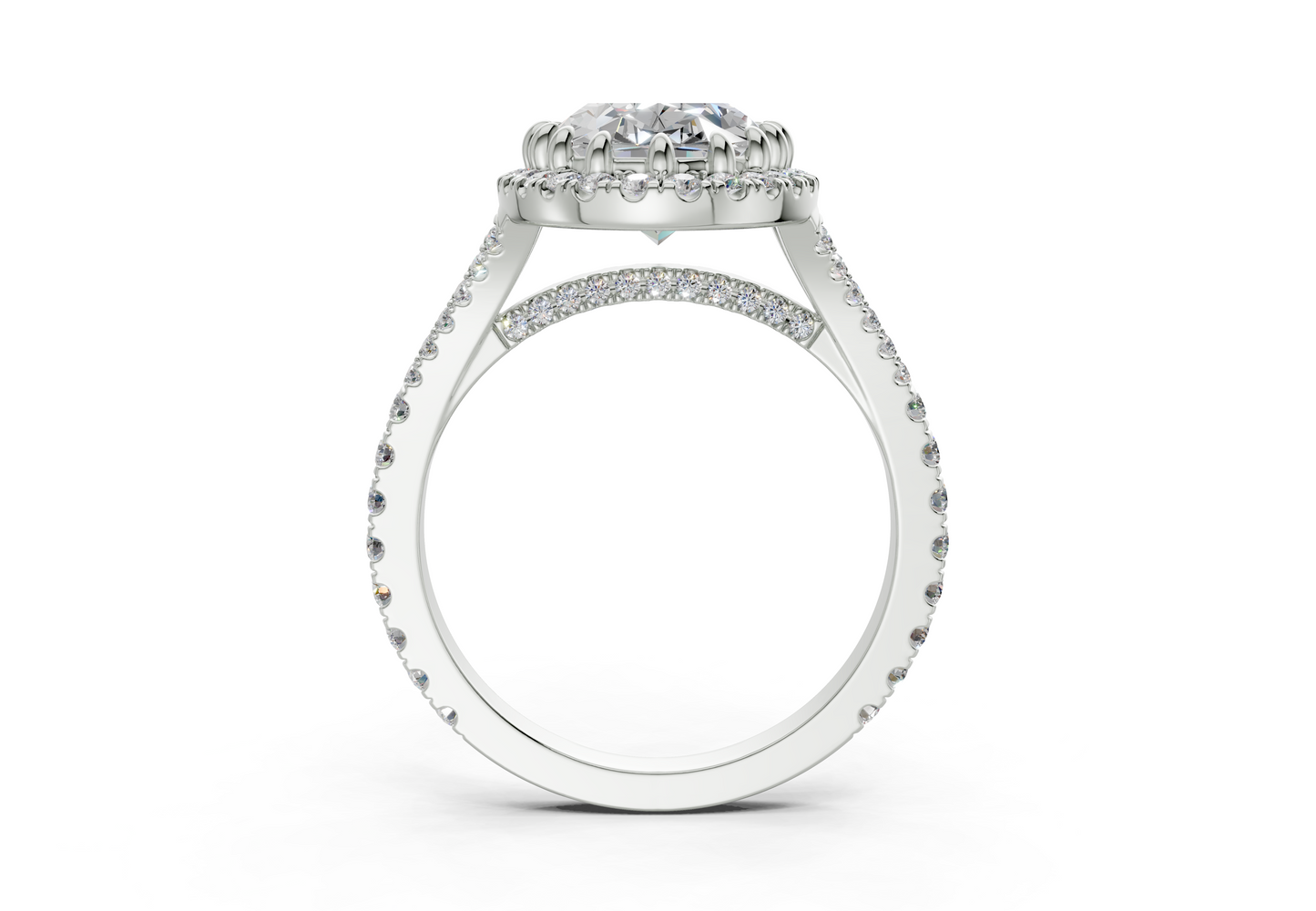 The Bleeker Halo Engagement Ring