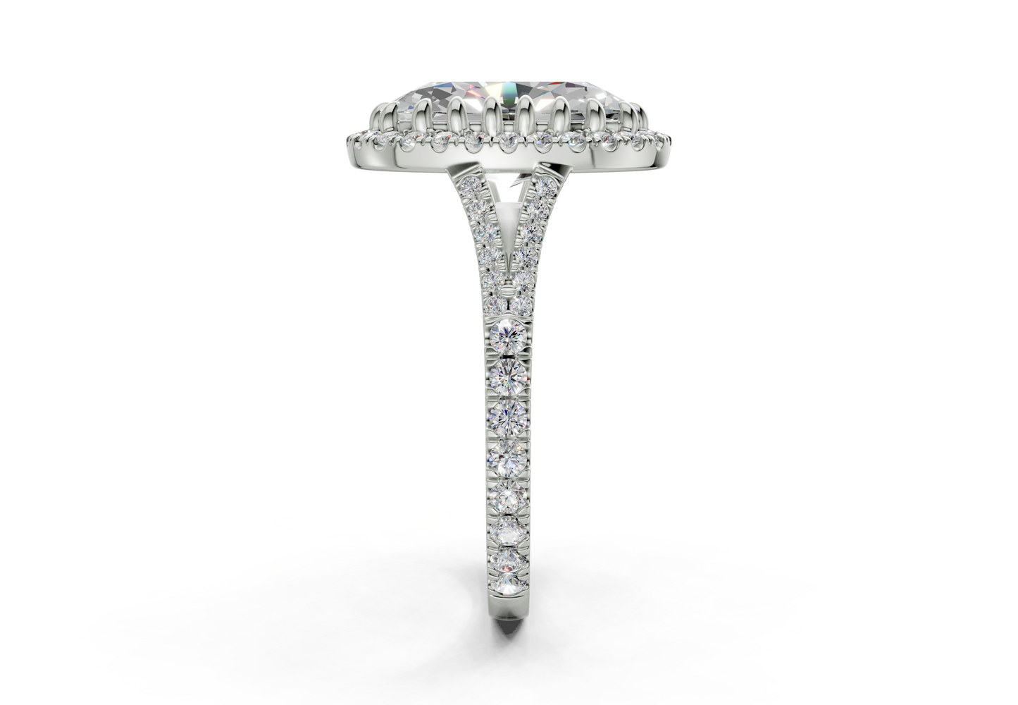 The Bleeker Halo Engagement Ring