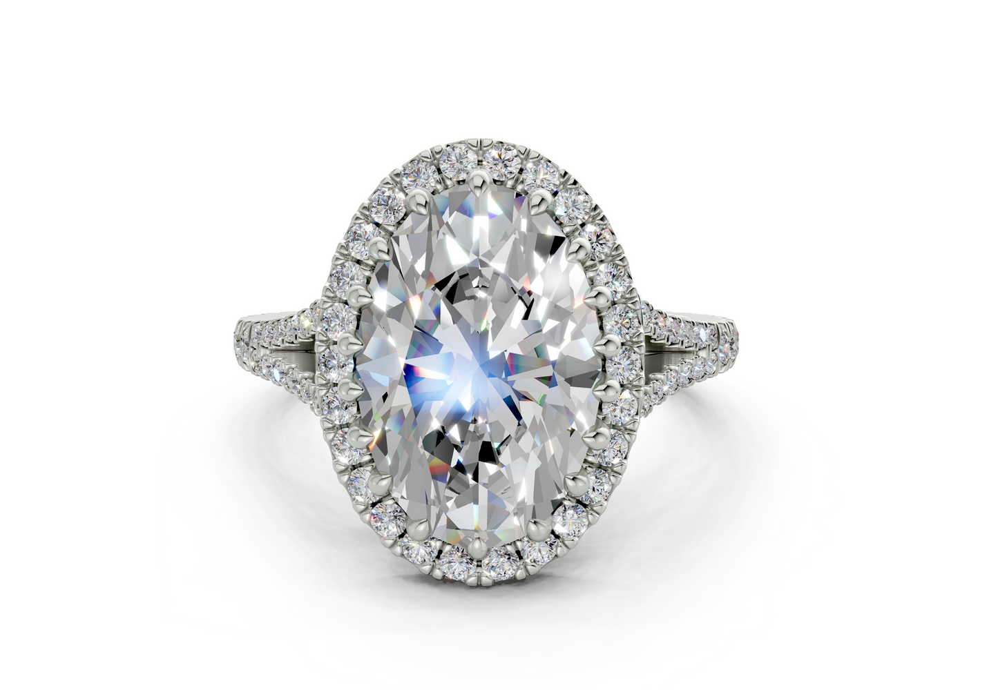 The Bleeker Halo Engagement Ring