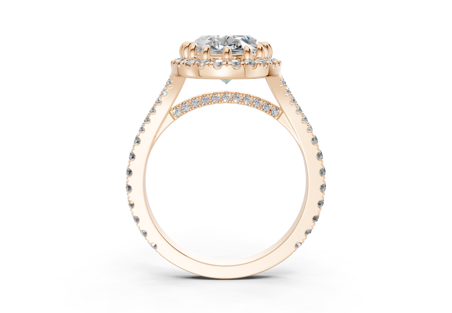 The Bleeker Halo Engagement Ring