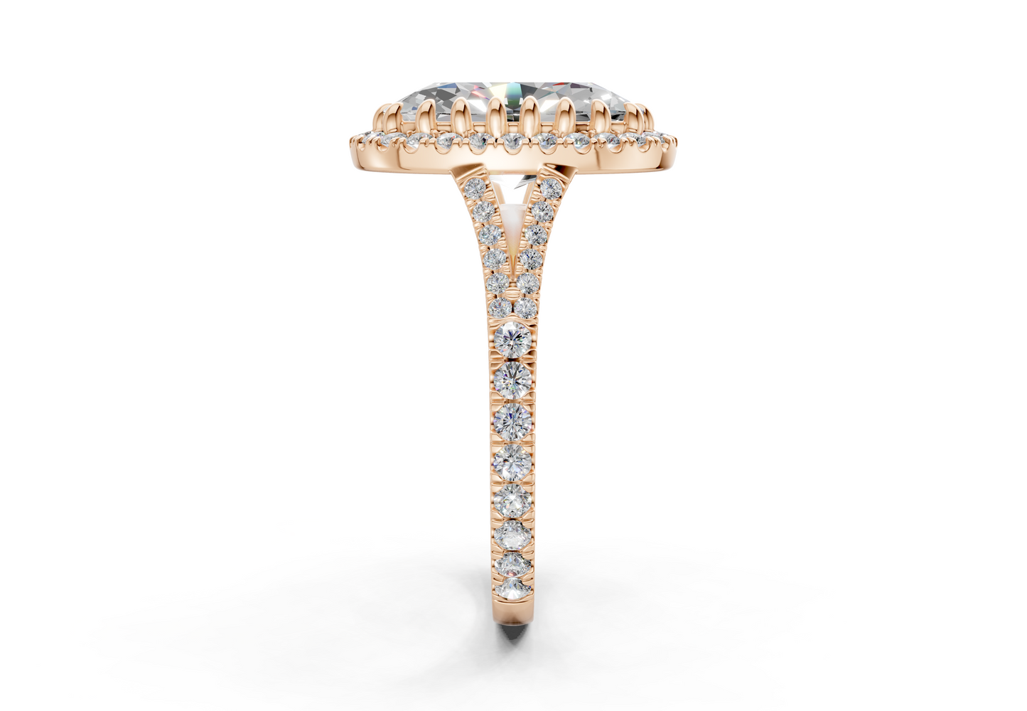 The Bleeker Halo Engagement Ring