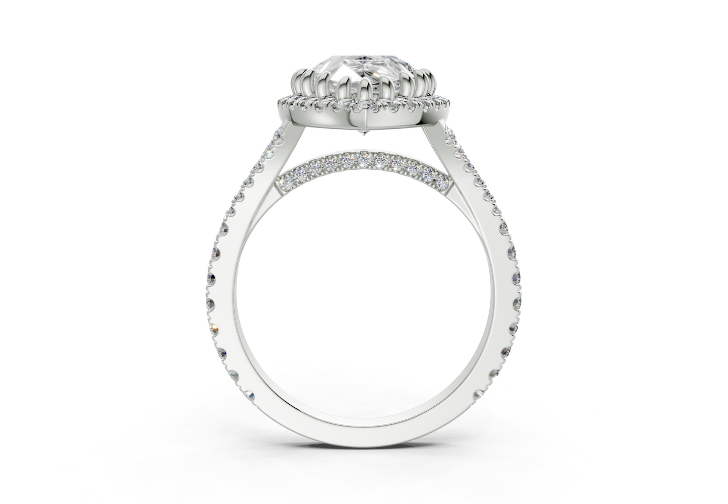 The Bleeker Halo Engagement Ring