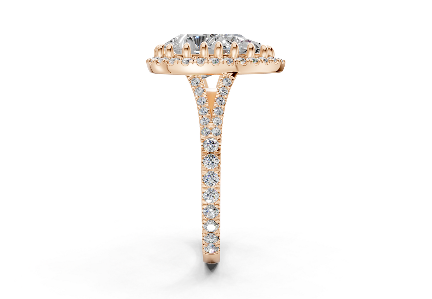 The Bleeker Halo Engagement Ring