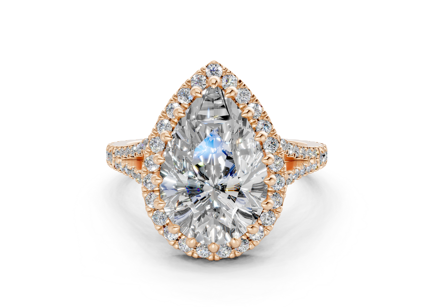 The Bleeker Halo Engagement Ring