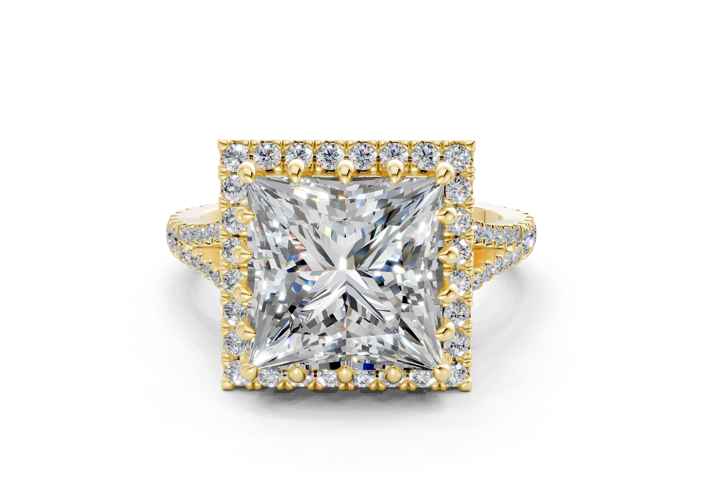 The Bleeker Halo Engagement Ring
