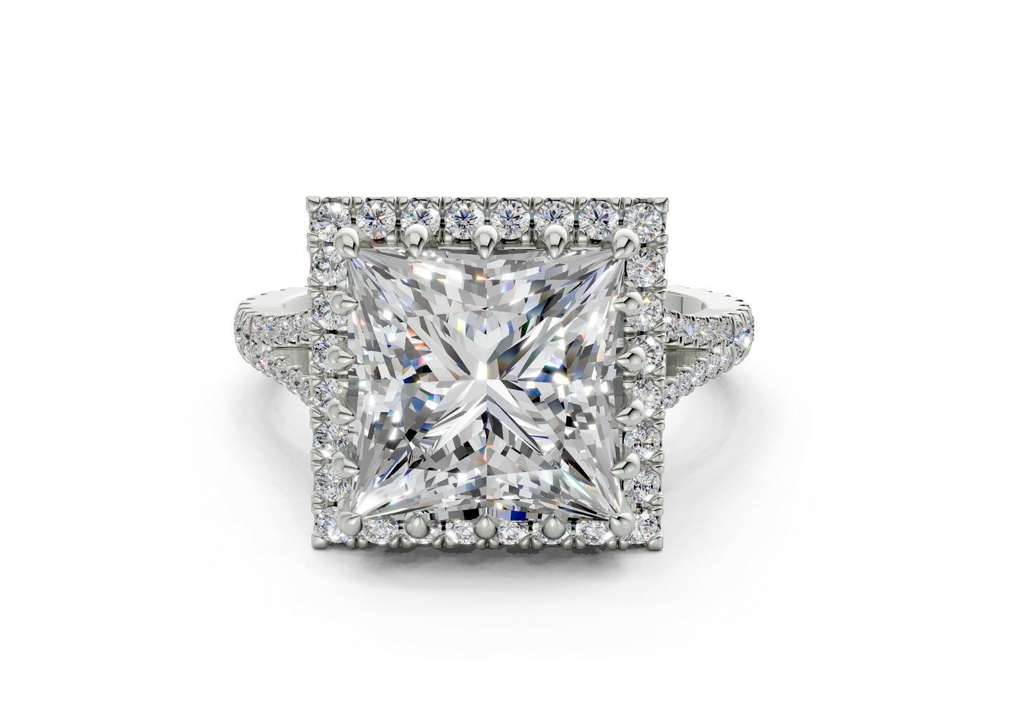 The Bleeker Halo Engagement Ring