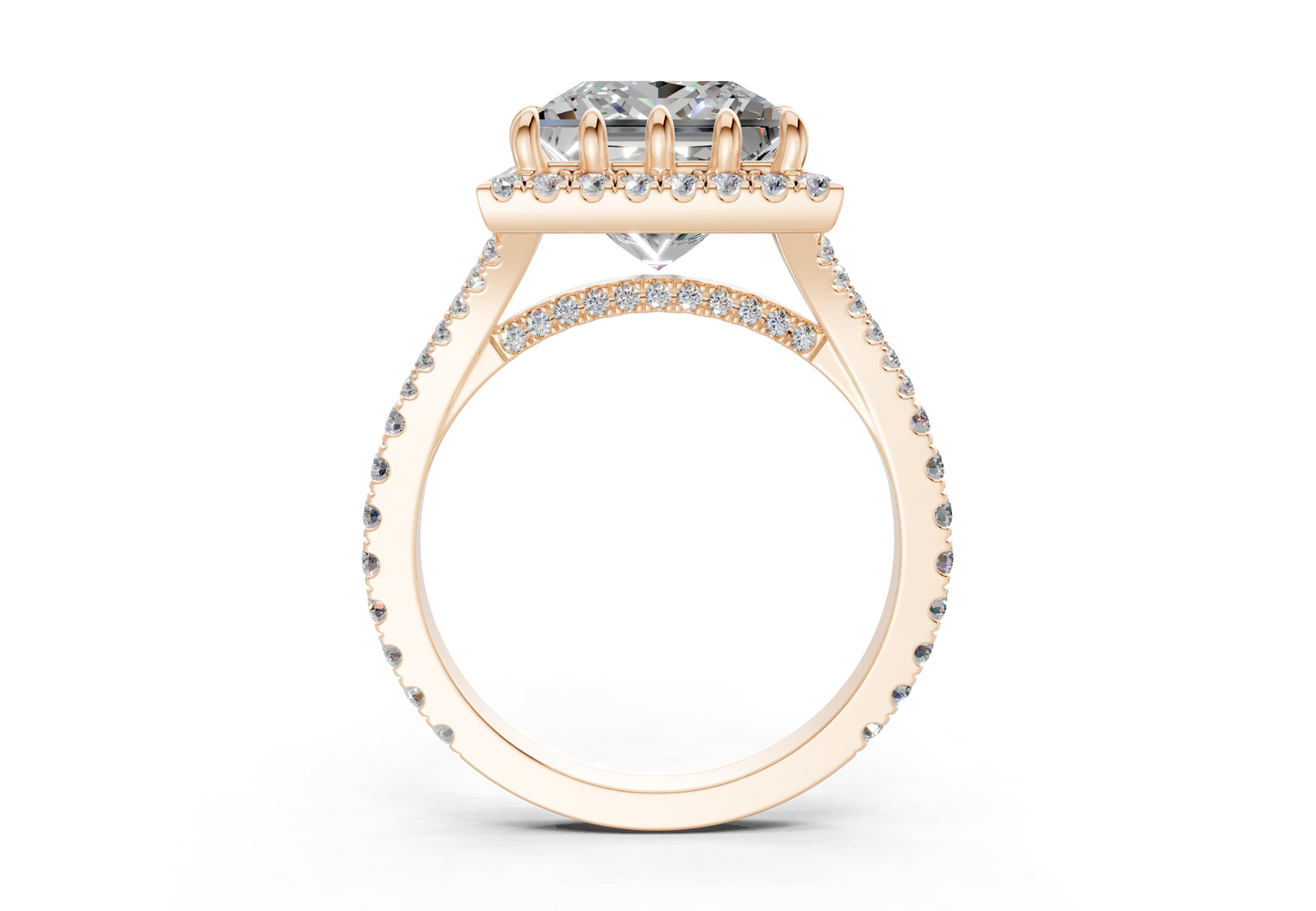 The Bleeker Halo Engagement Ring