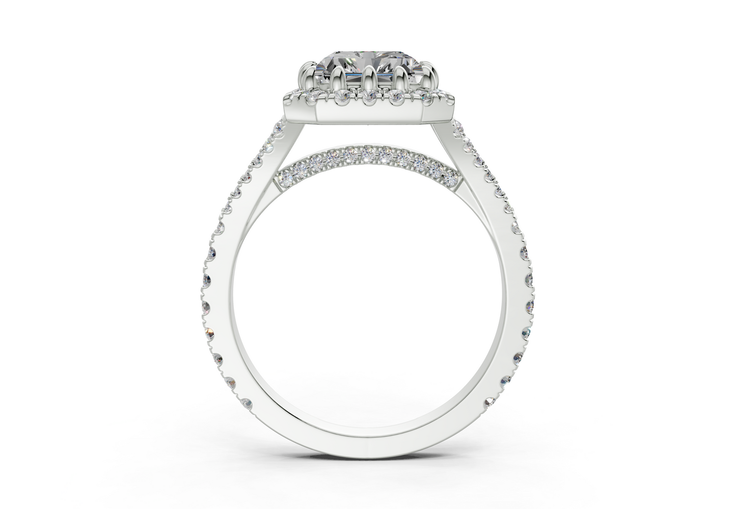 The Bleeker Halo Engagement Ring
