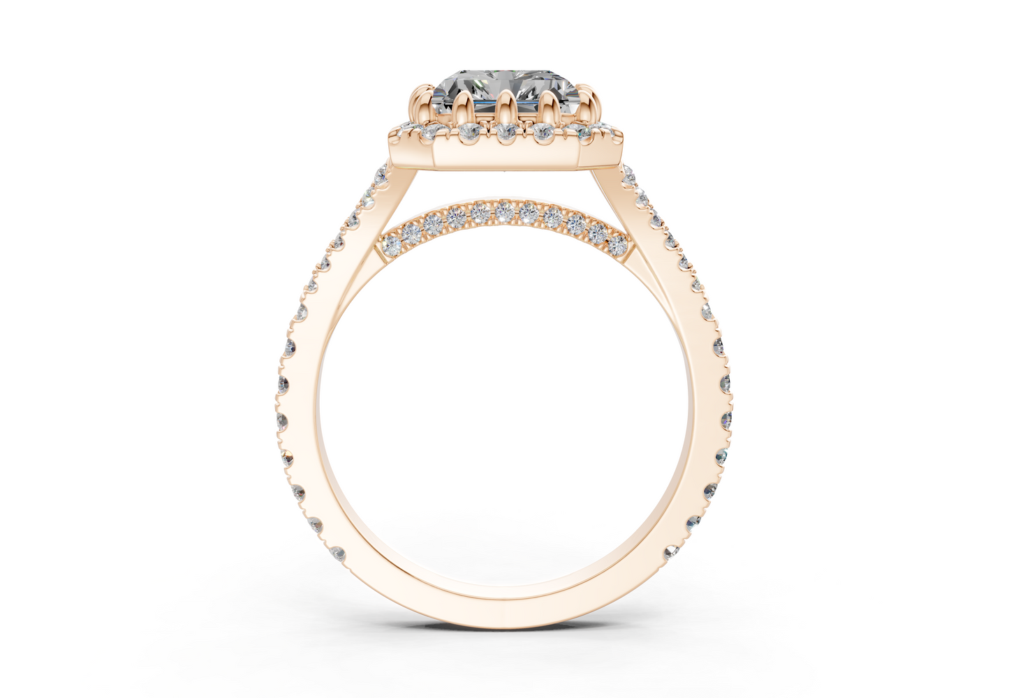 The Bleeker Halo Engagement Ring