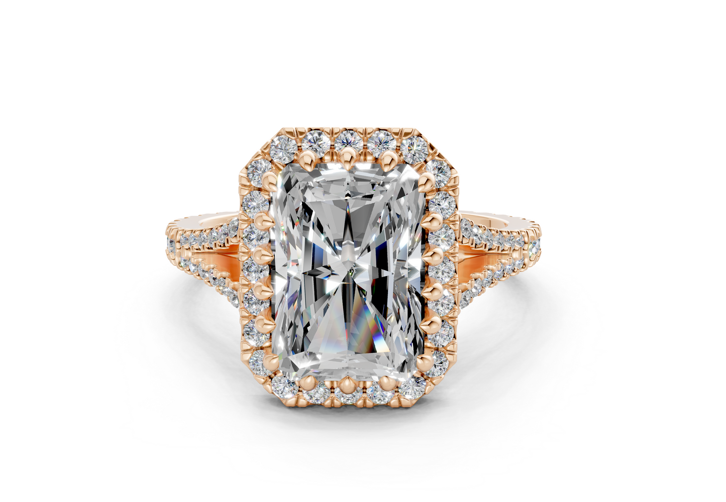 The Bleeker Halo Engagement Ring