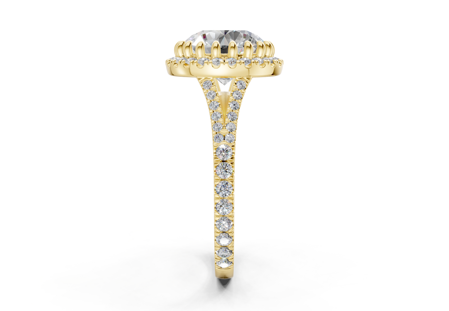 The Bleeker Halo Engagement Ring