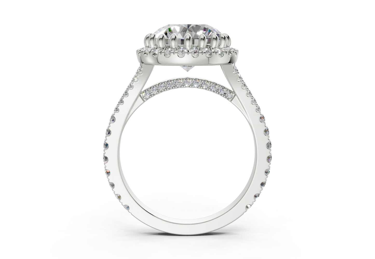 The Bleeker Halo Engagement Ring