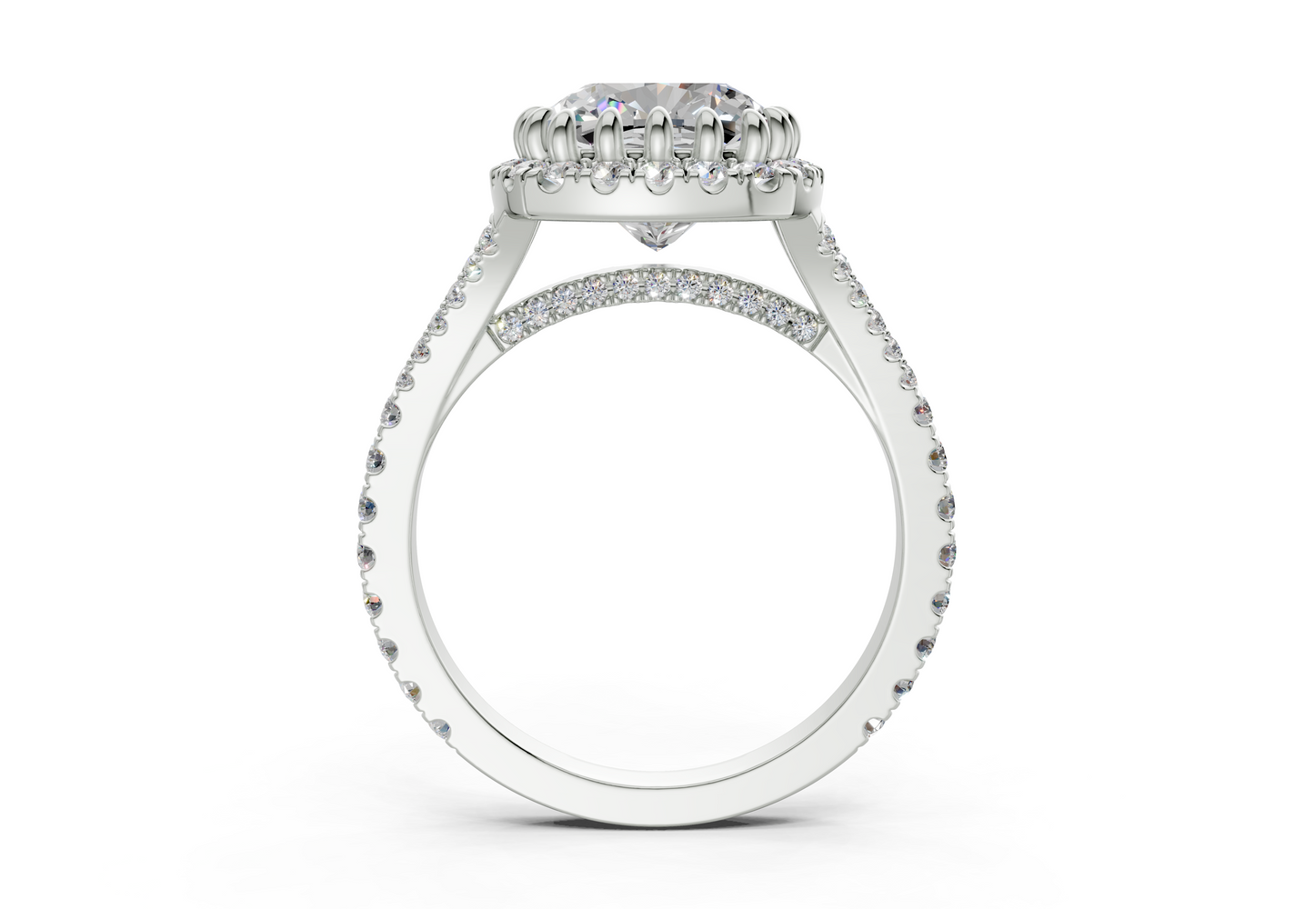 The Bleeker Halo Engagement Ring