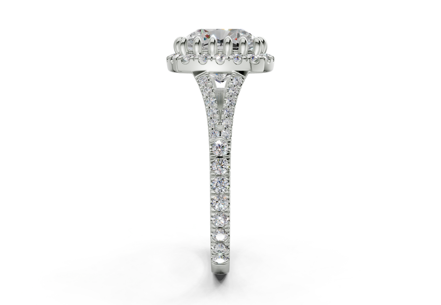 The Bleeker Halo Engagement Ring
