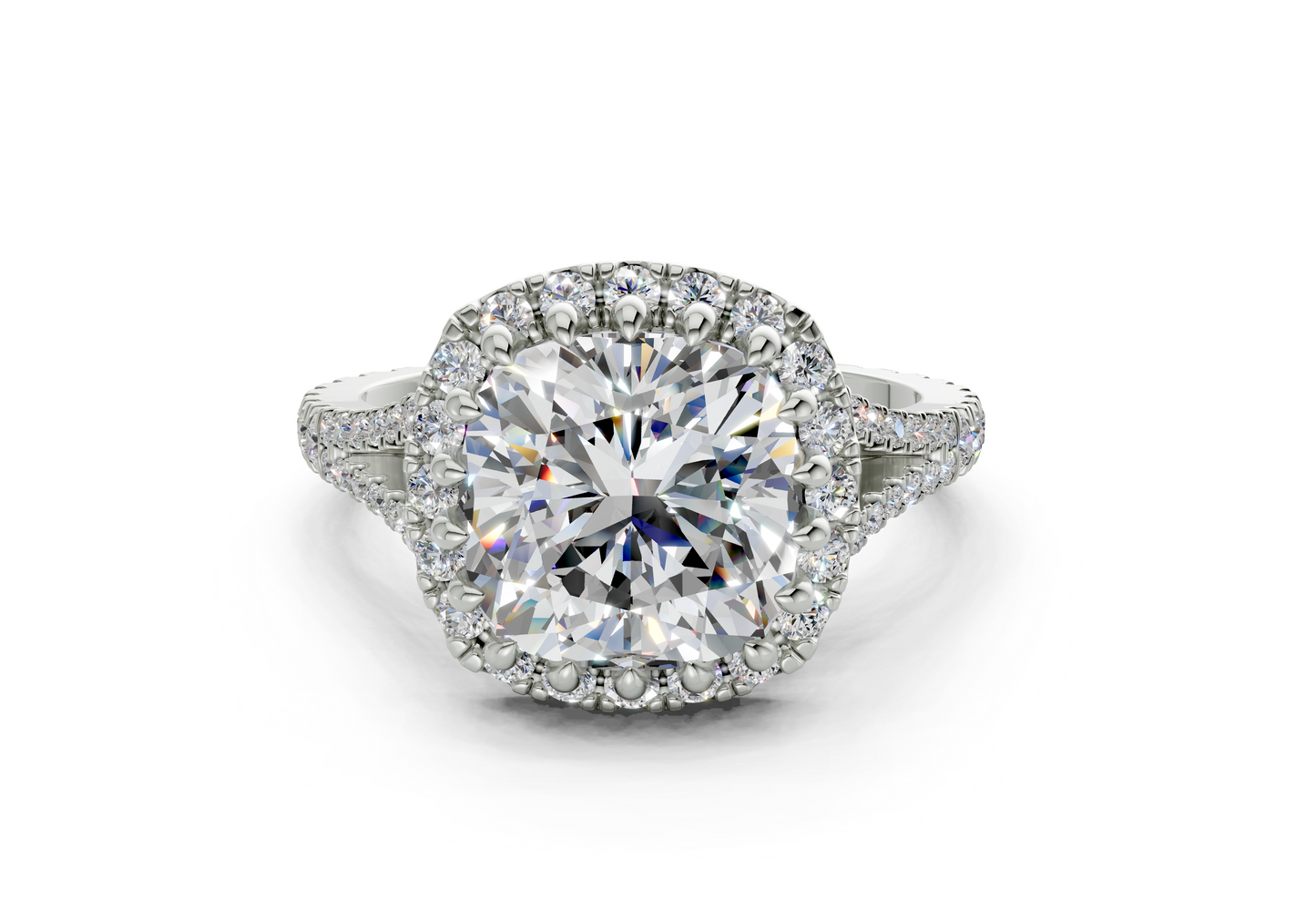 The Bleeker Halo Engagement Ring