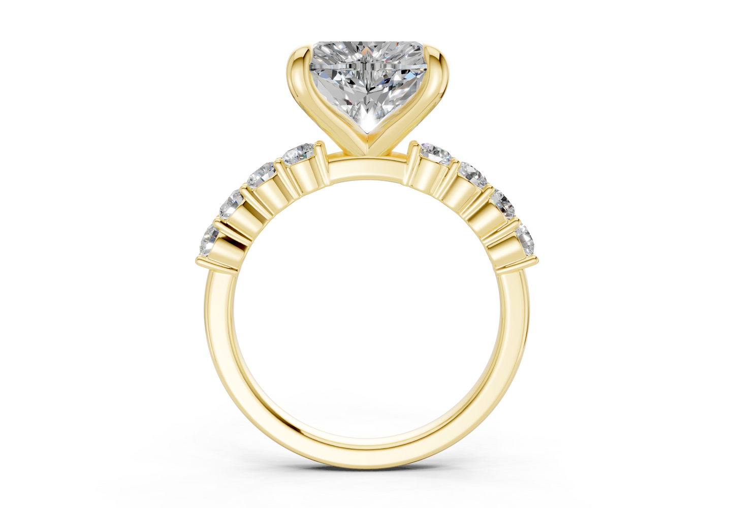 Arabella Diamond Accent Heart Cut 2mm Engagement Ring