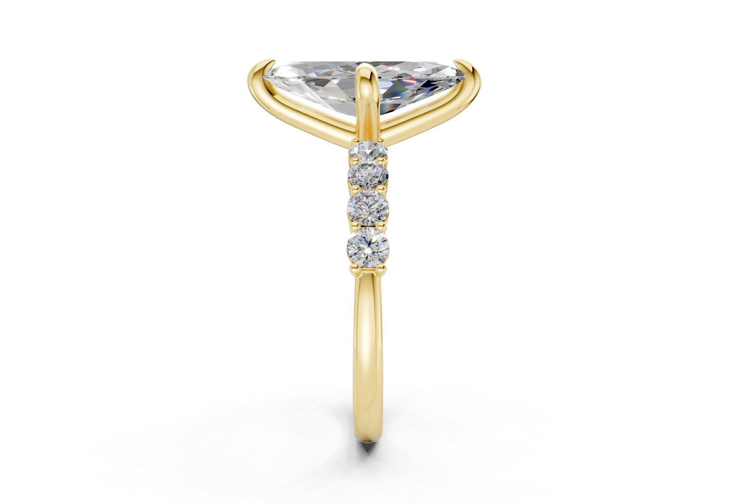 Arabella Diamond Accent Marquise Cut 2mm Engagement Ring