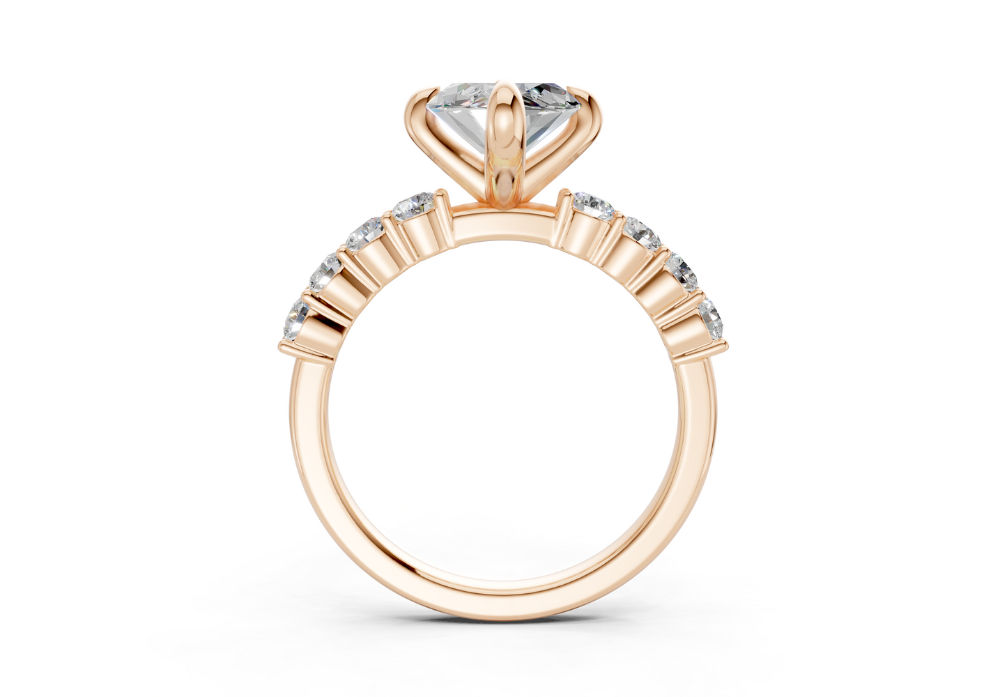 Arabella Diamond Accent Marquise Cut 2mm Engagement Ring