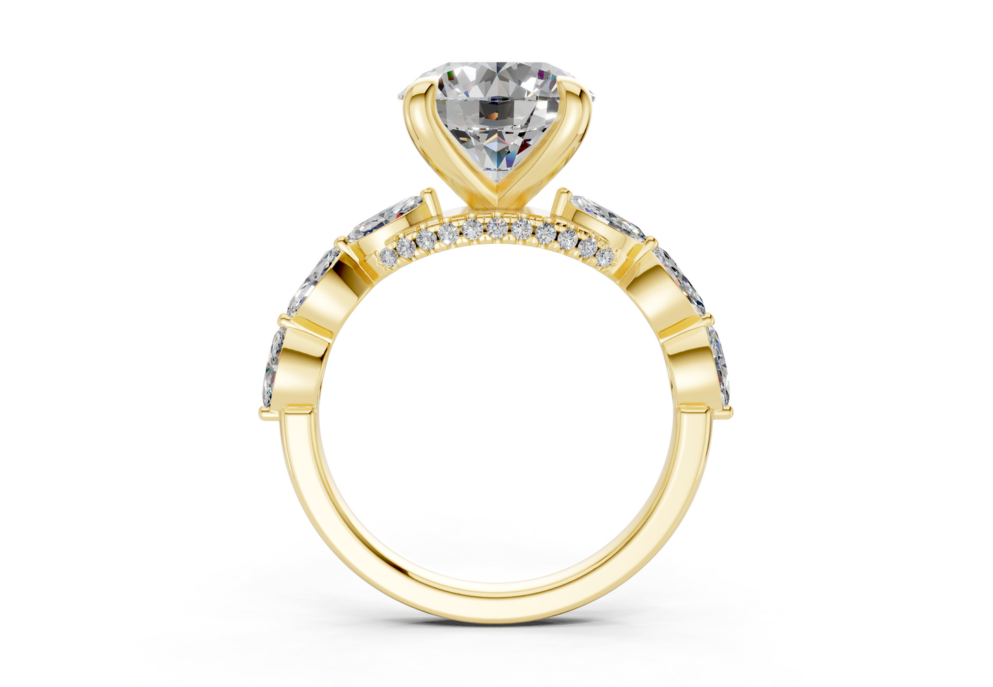 Liana Diamond Accent Round Cut 2mm Engagement Ring