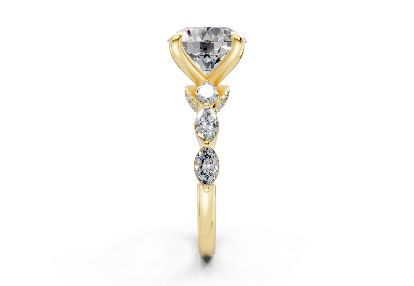 Liana Diamond Accent Round Cut 2mm Engagement Ring