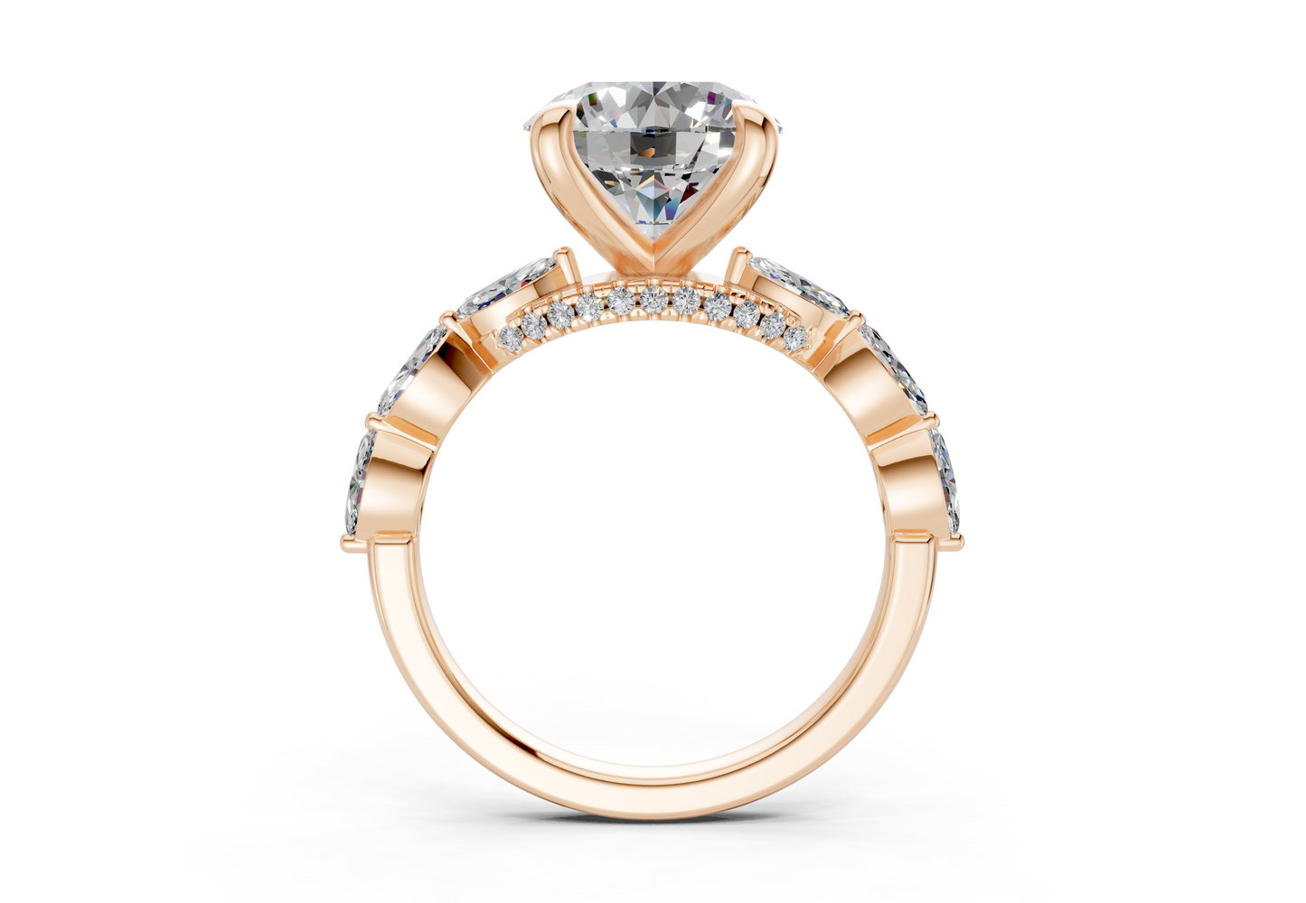 Liana Diamond Accent Round Cut 2mm Engagement Ring