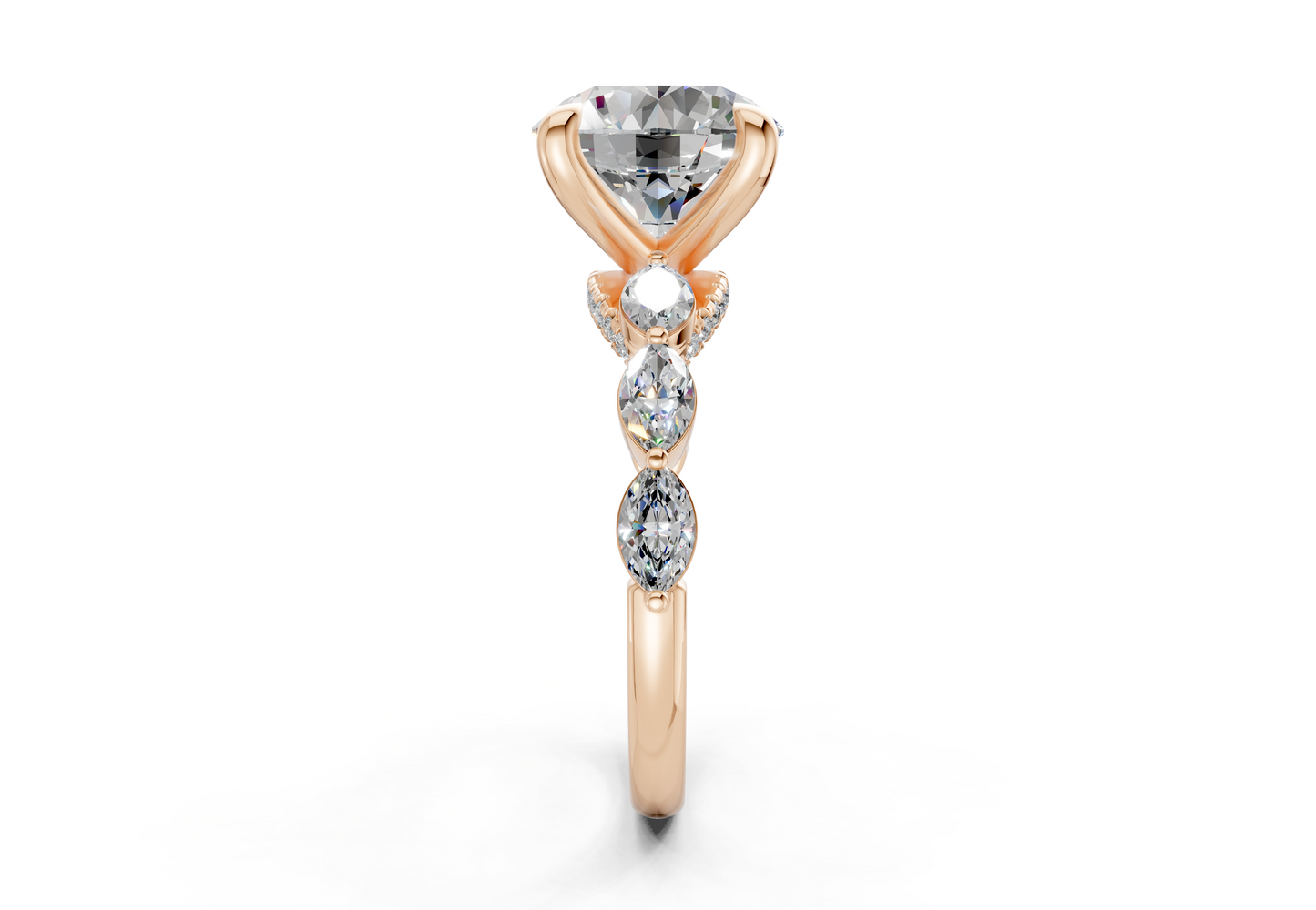 Liana Diamond Accent Round Cut 2mm Engagement Ring