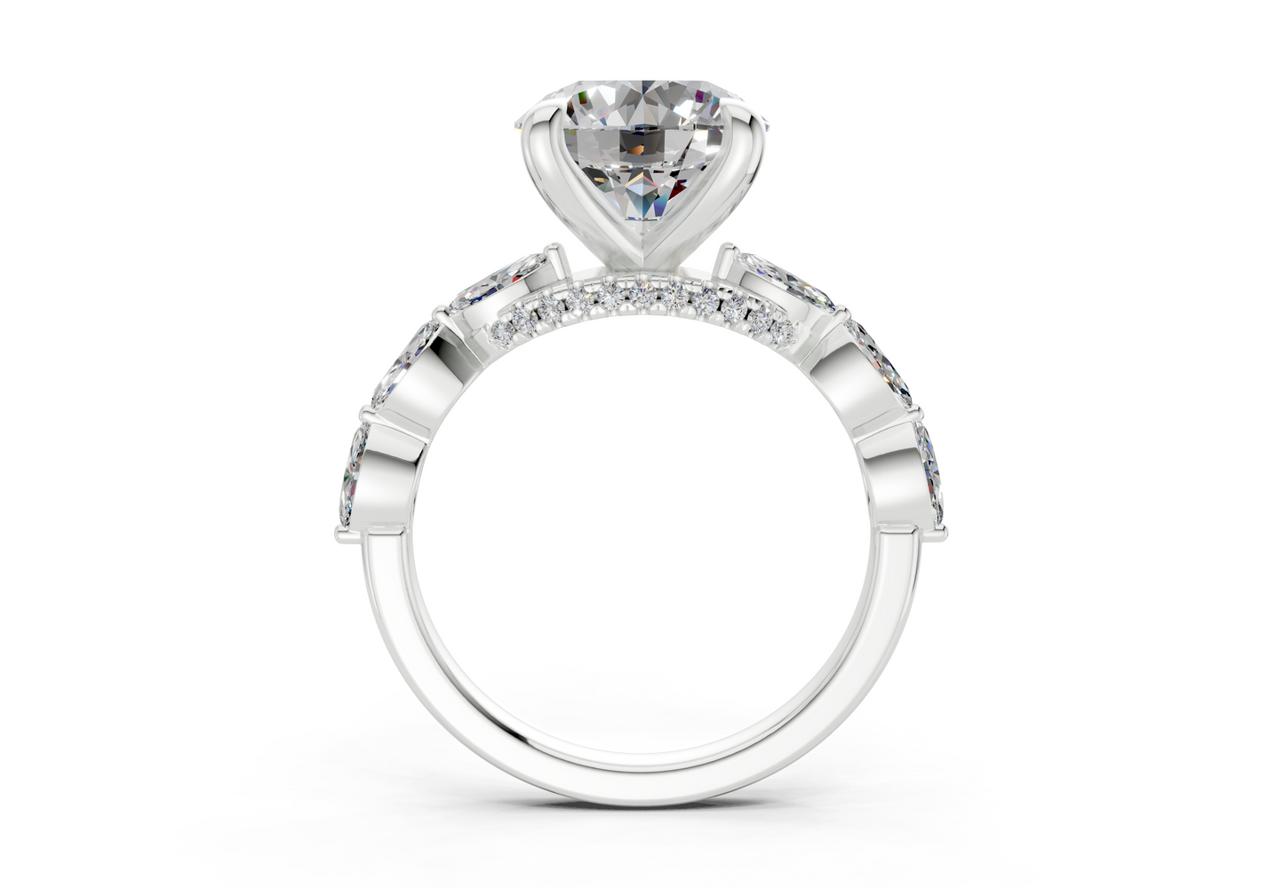 Liana Diamond Accent Round Cut 2mm Engagement Ring