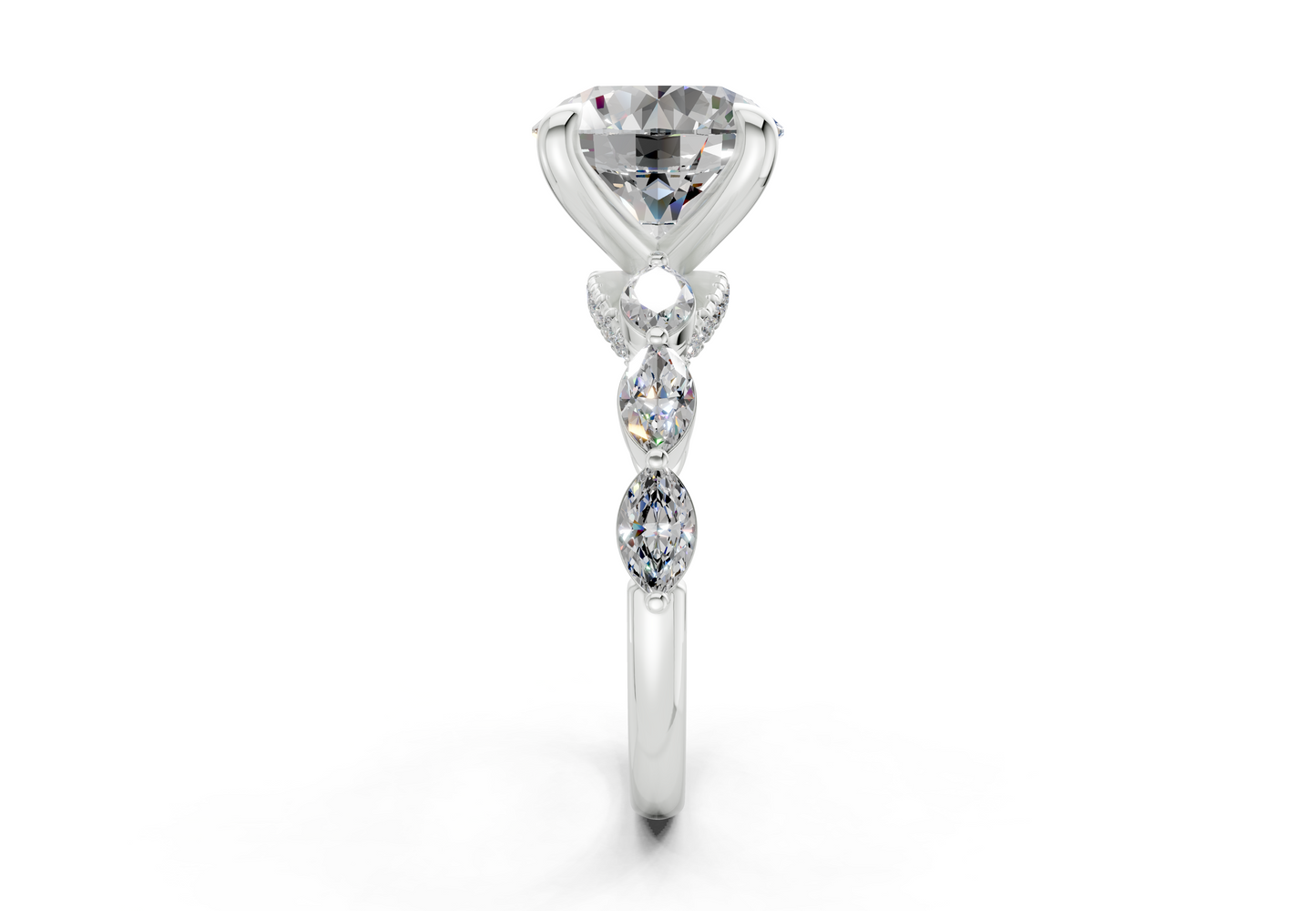 Liana Diamond Accent Round Cut 2mm Engagement Ring